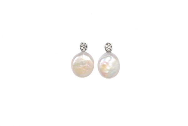 Pendientes plata con perla marquesitas o zirconitas - Joyas de plata artesanales - labruixeta